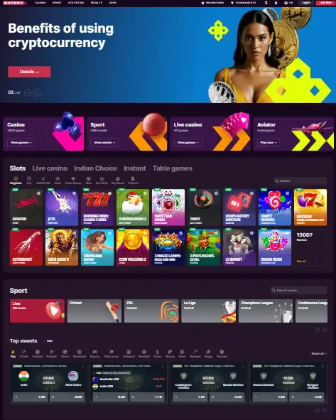 Baterybet mobile app interface on a smartphone displaying betting and casino options Baterybet mobile app interface on a smartphone displaying betting and casino options
